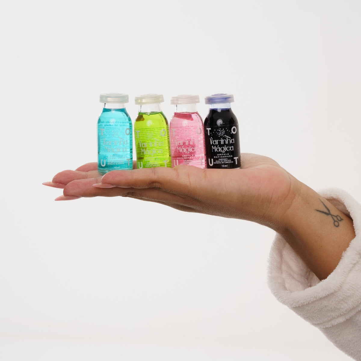 Combo 3 Estojinhos Ampolas Varinhas Magicas (Com Matizadora) + Brinde Escova Espelho