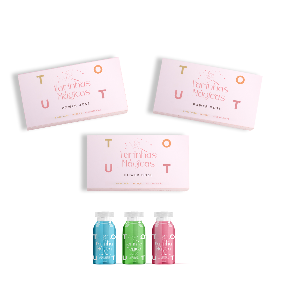 Combo 3 Estojinhos Ampolas Varinhas Magicas (Sem Matizadora) + Brinde Escova Espelho